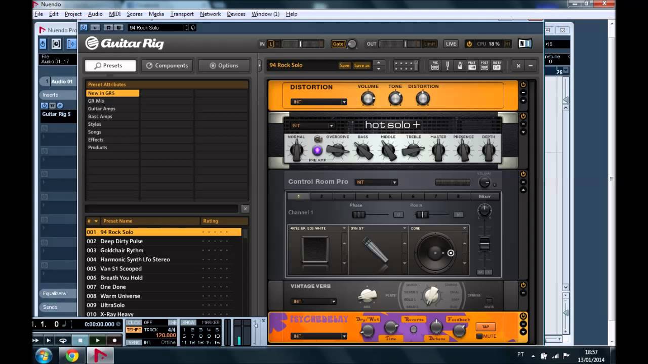 how to use guitar rig presets